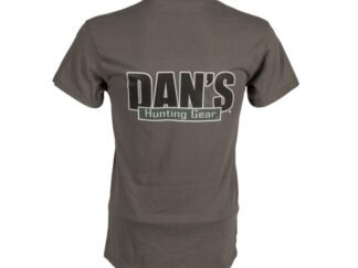 Represent in style – our new Dans Men's Hunting T Shirts are 50% Cotton 50% Poly. Dan's Hunting logo on front and back.